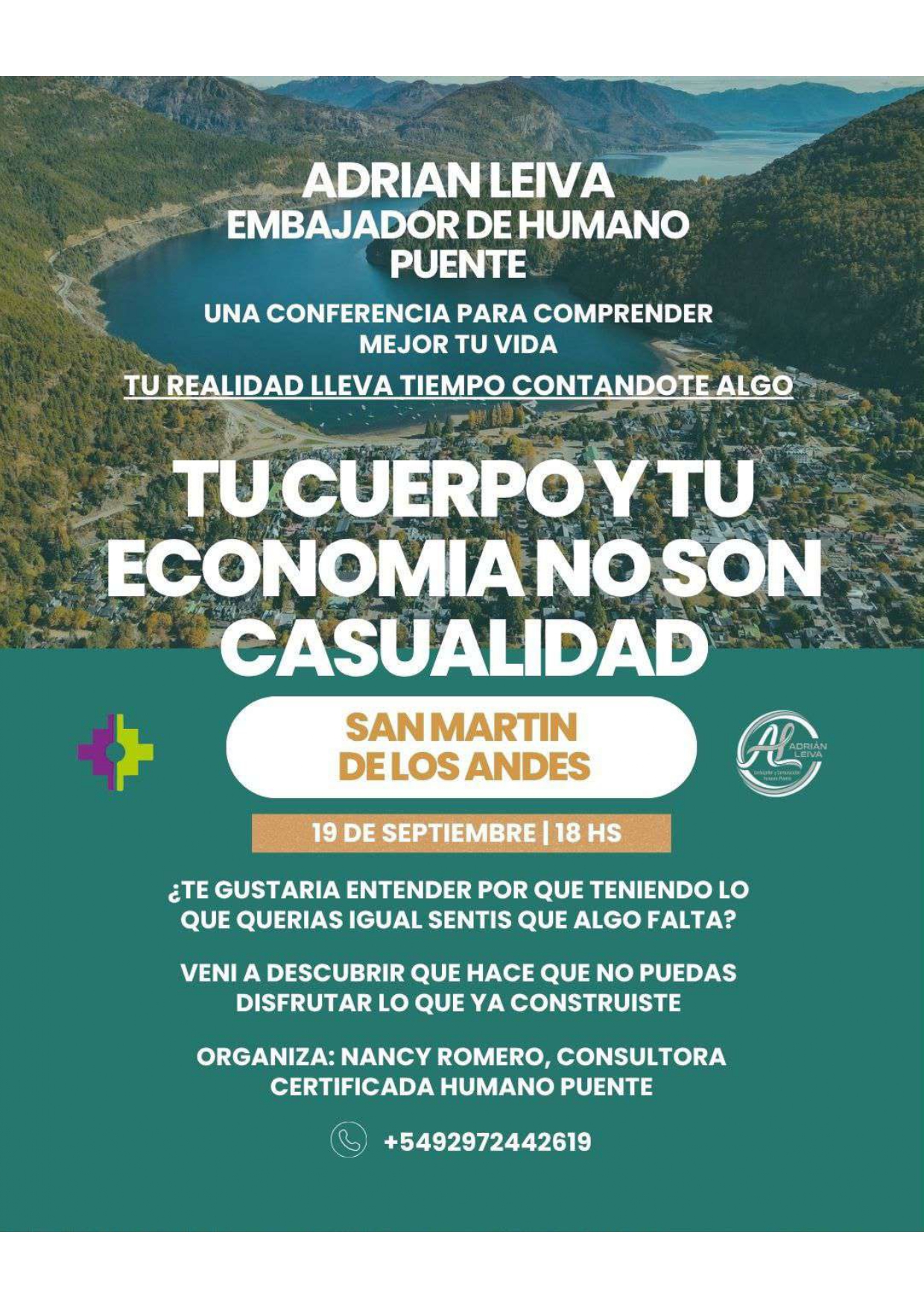 Conferencia: Tu realidad lleva tiempo contándote algo: Tu cuerpo y tu economía no son casualidad.