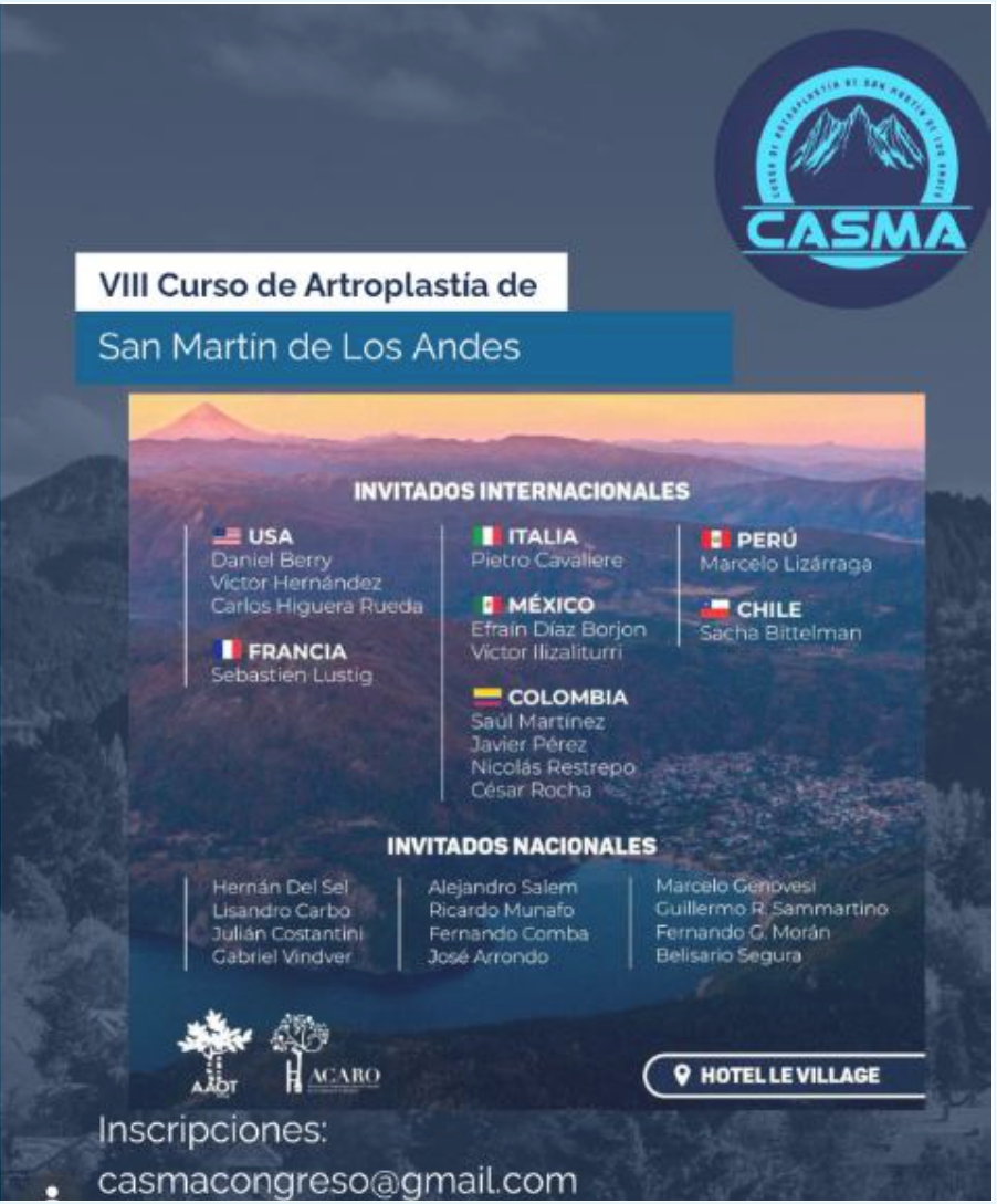  VIII Curso de Artroplastía CASMA