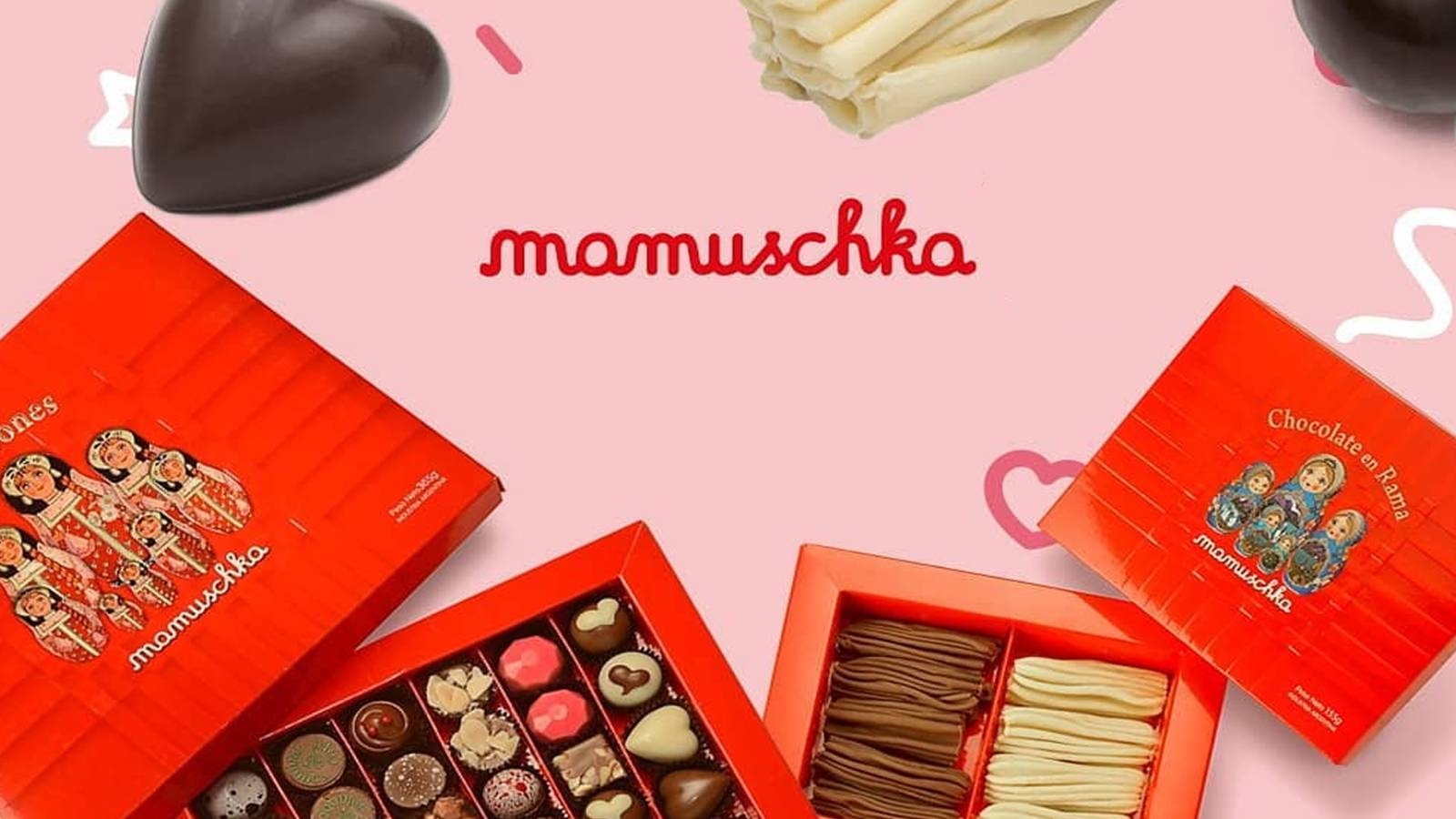 Mamuschka - Bombones adentro de su caja de la marca.