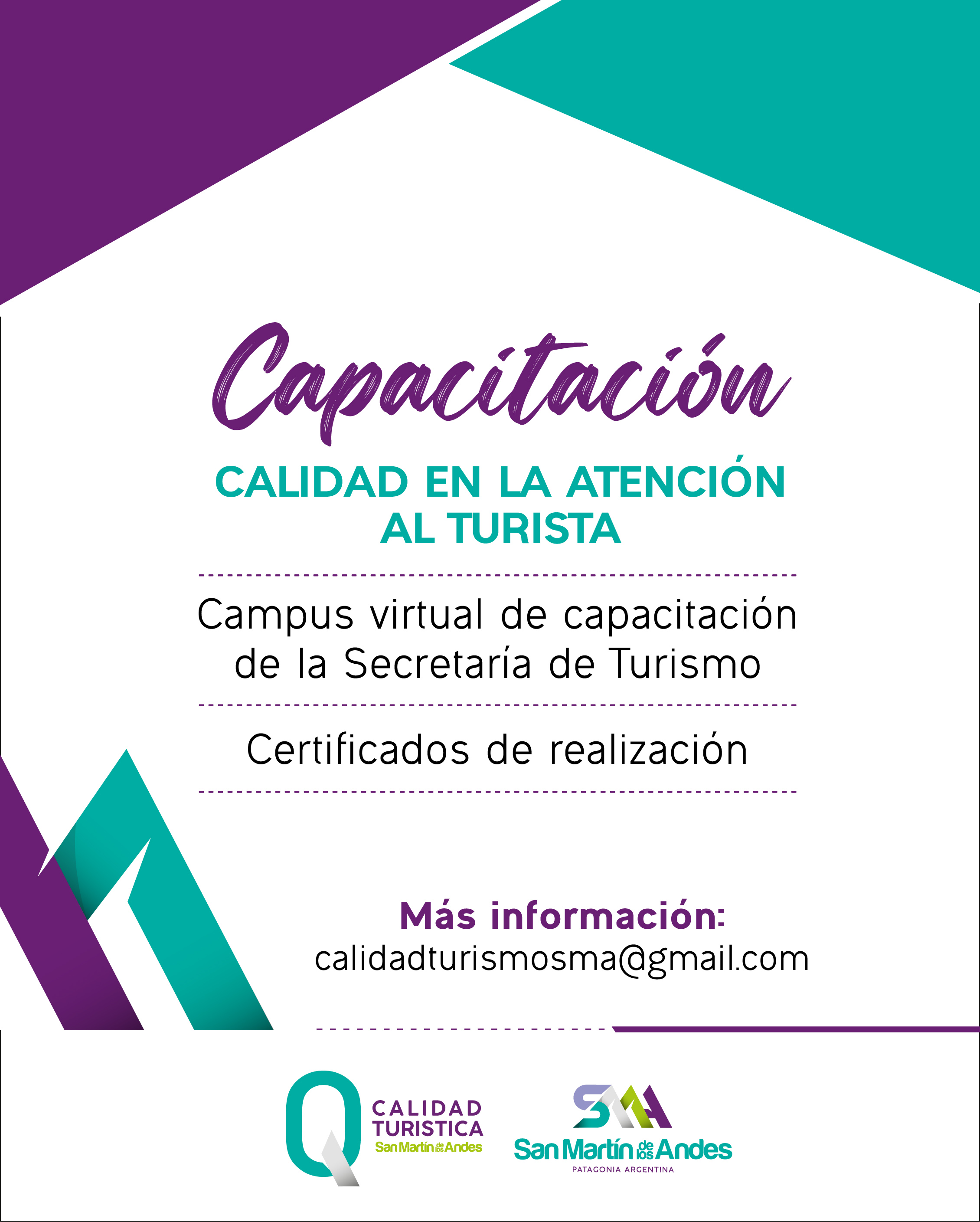 Flyer publicitario de la capacitacion.