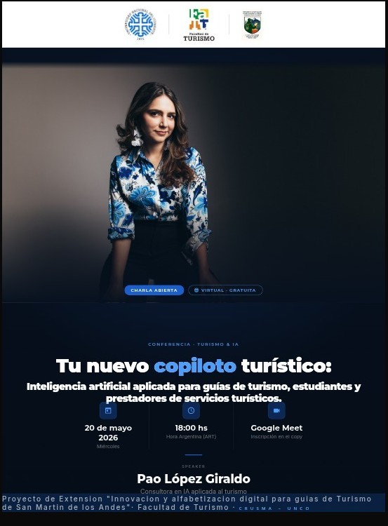 Flyer del evento con la imagen de una persona
